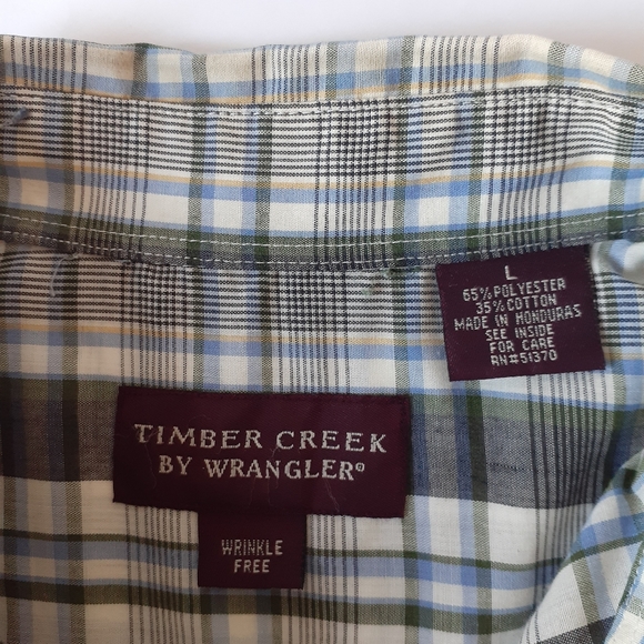 Timber Creek men's multicolor plaid short sleeve button down shirt size L - Picture 11 of 11